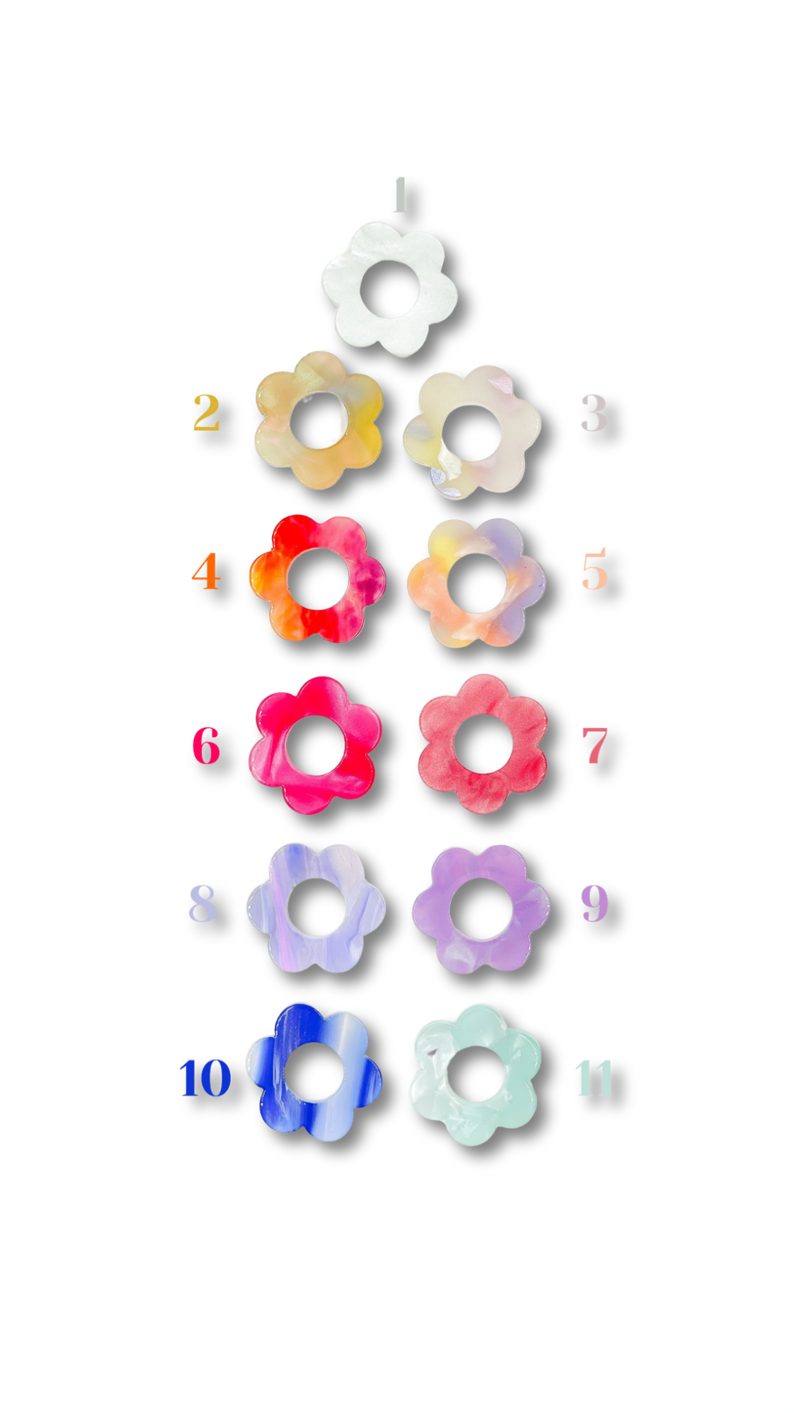 Boucles d'oreilles Flora Nacre