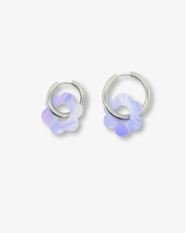 Boucles d'oreilles Flora Nacre