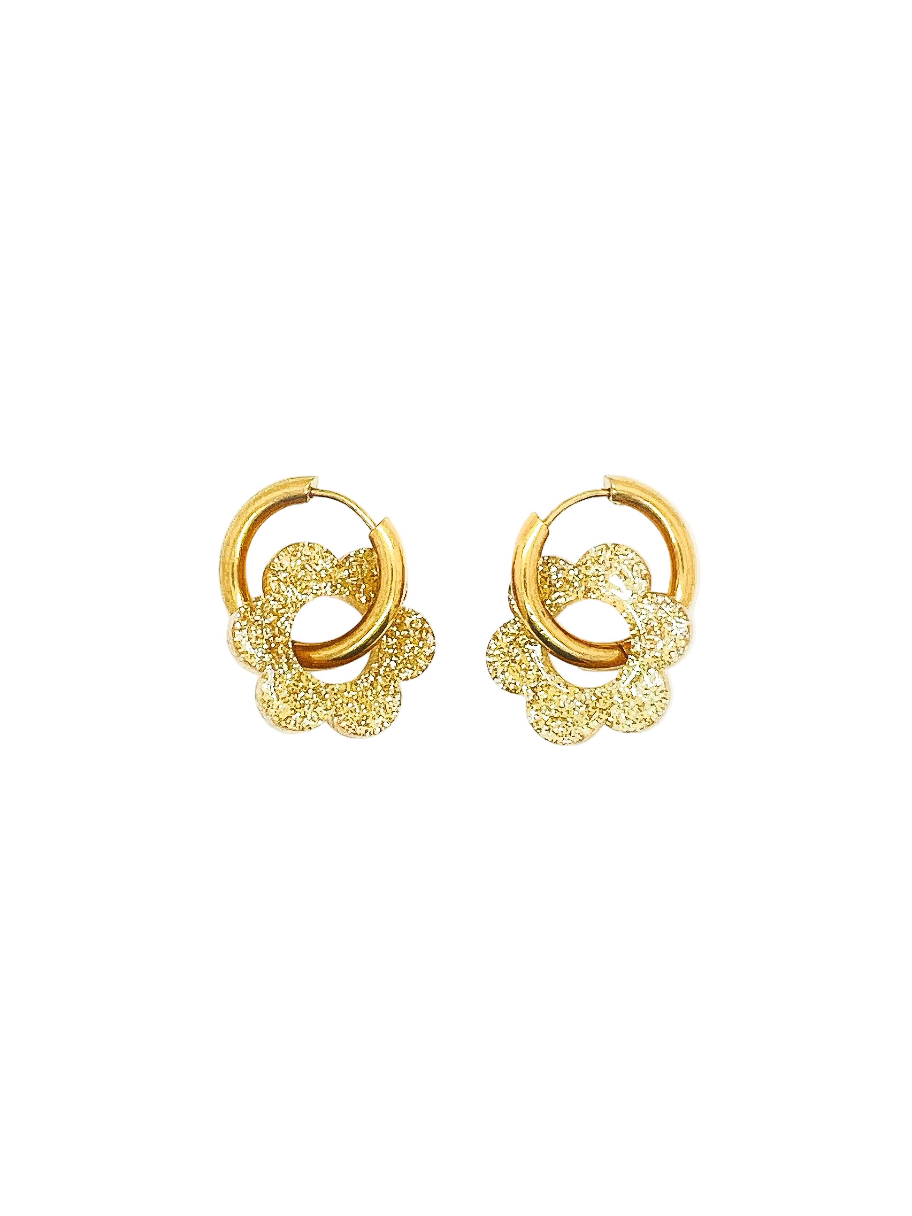 Boucles d'oreilles Flora Paillette