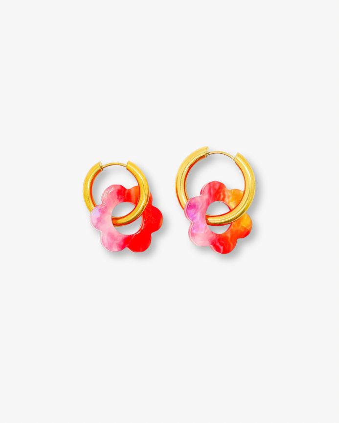 Boucles d'oreilles Flora Nacre