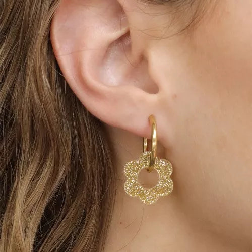 Boucles d'oreilles Flora Paillette