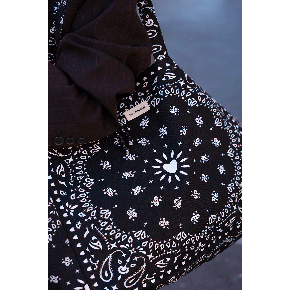 Cabas XXL Bandana Noir - Mon petit Léon