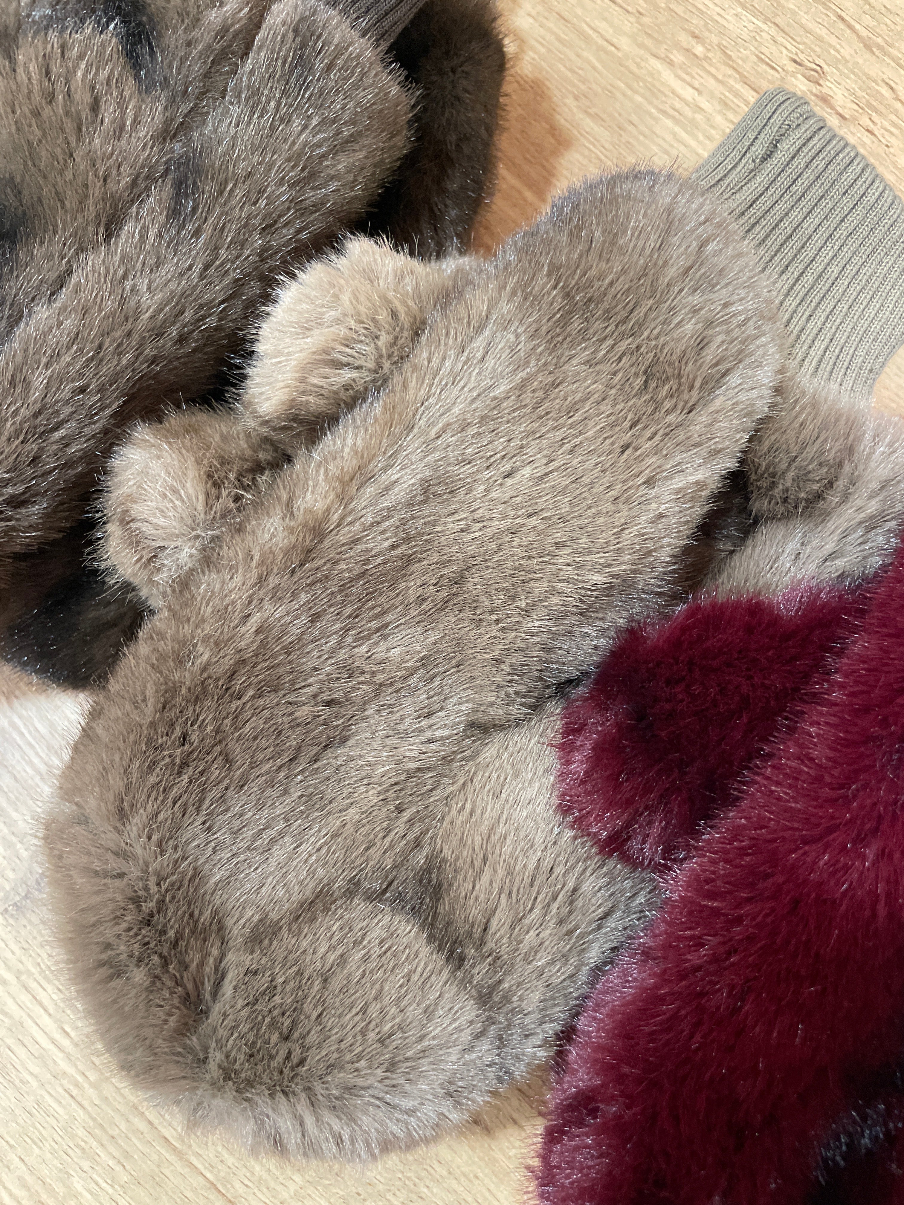 Moufles fausses fourrure