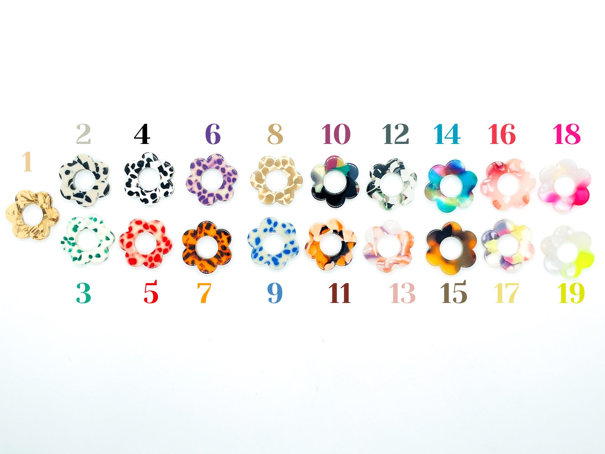 Fleurettes interchangeable nuancées