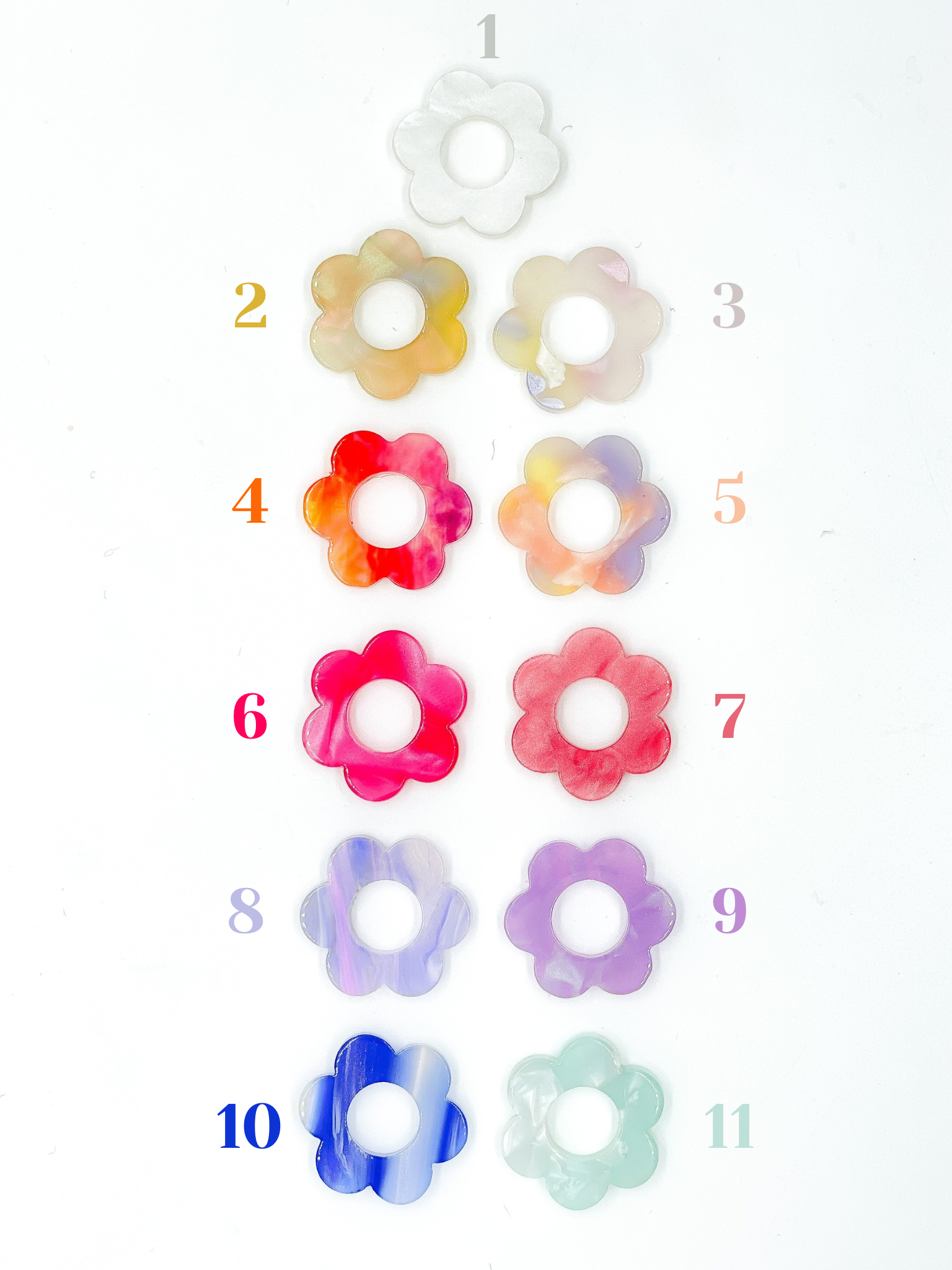 Boucles d'oreilles Flora Nacre