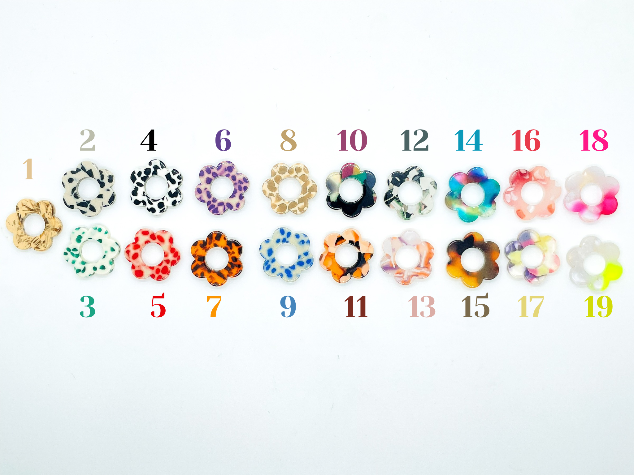 Fleurettes interchangeable nuancées