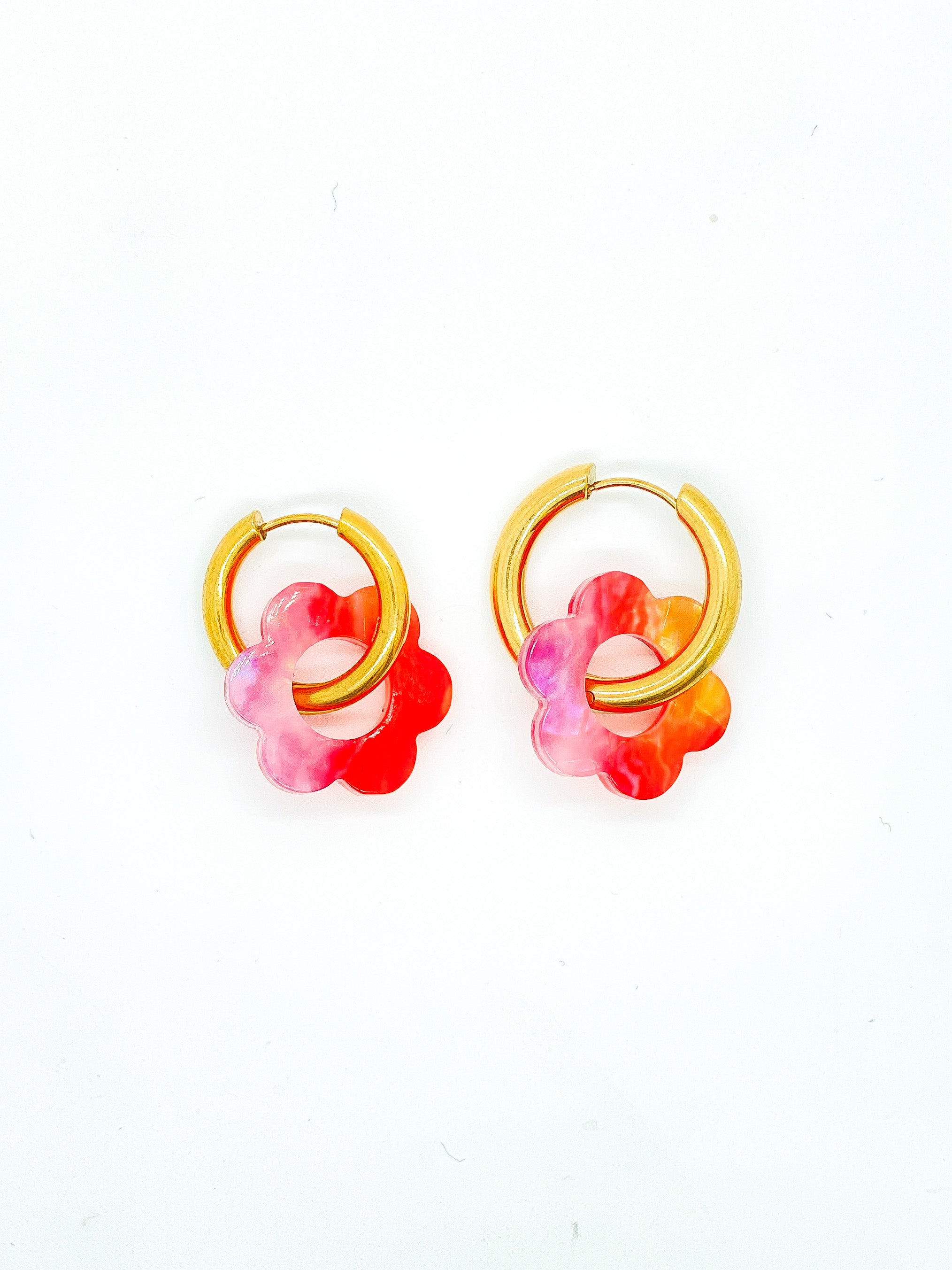 Boucles d'oreilles Flora Nacre